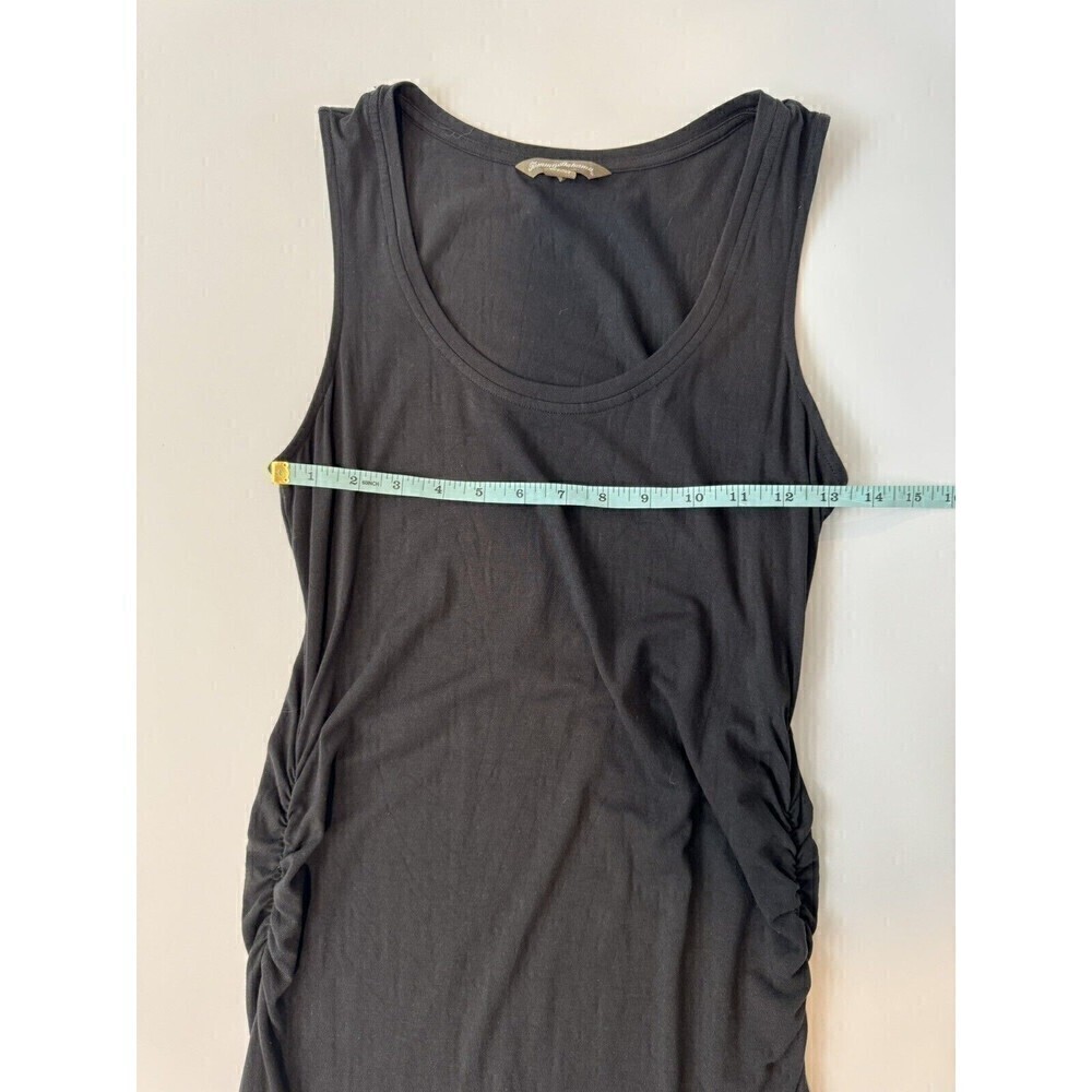 TOMMY BAHAMA Black Racerback Maxi Dress Soft Cotton Neutral Versatile Small Slit - Picture 4 of 6